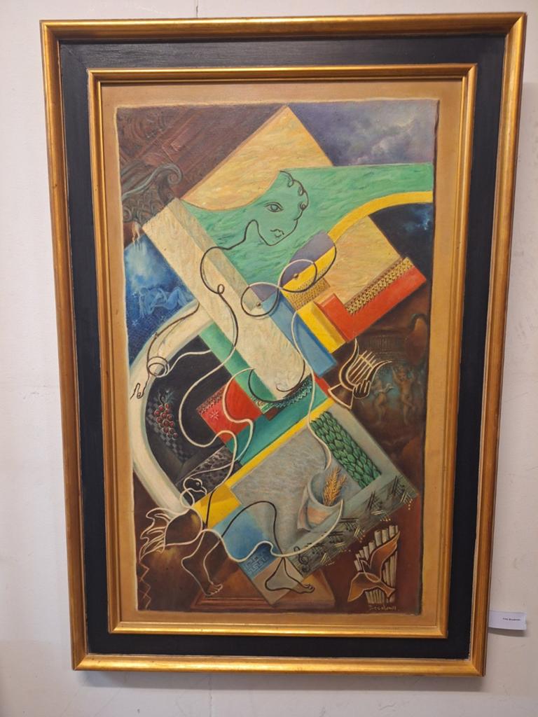 Surrealistisch schilderij van Brookman, leerling Toorop, Antiek en Kunst, Ophalen