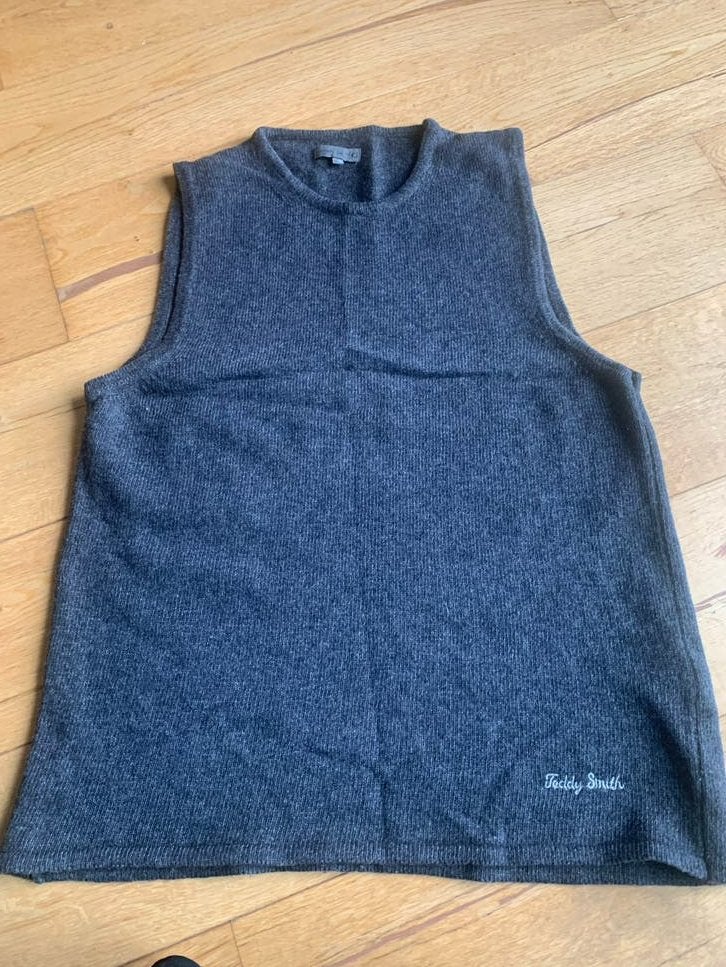 Teddy Smith mouwloze trui van wol, maat L, Kleding | Dames, Ophalen of Verzenden, Zo goed als nieuw, Grijs