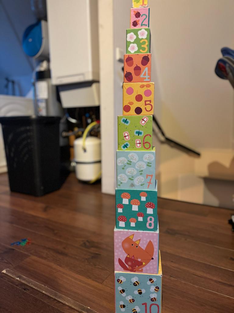 Stapelblokken Toren met Dieren en Nummers, Ophalen of Verzenden, Gebruikt, Overige typen