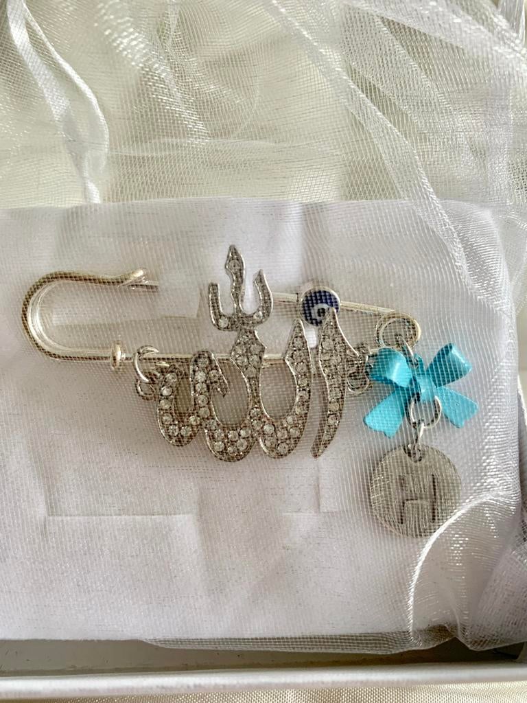 Veiligheidsspeld broche arabisch baby kraamcadeau speld H, Sieraden, Tassen en Uiterlijk, Broches, Overige materialen, 4 tot 7 cm