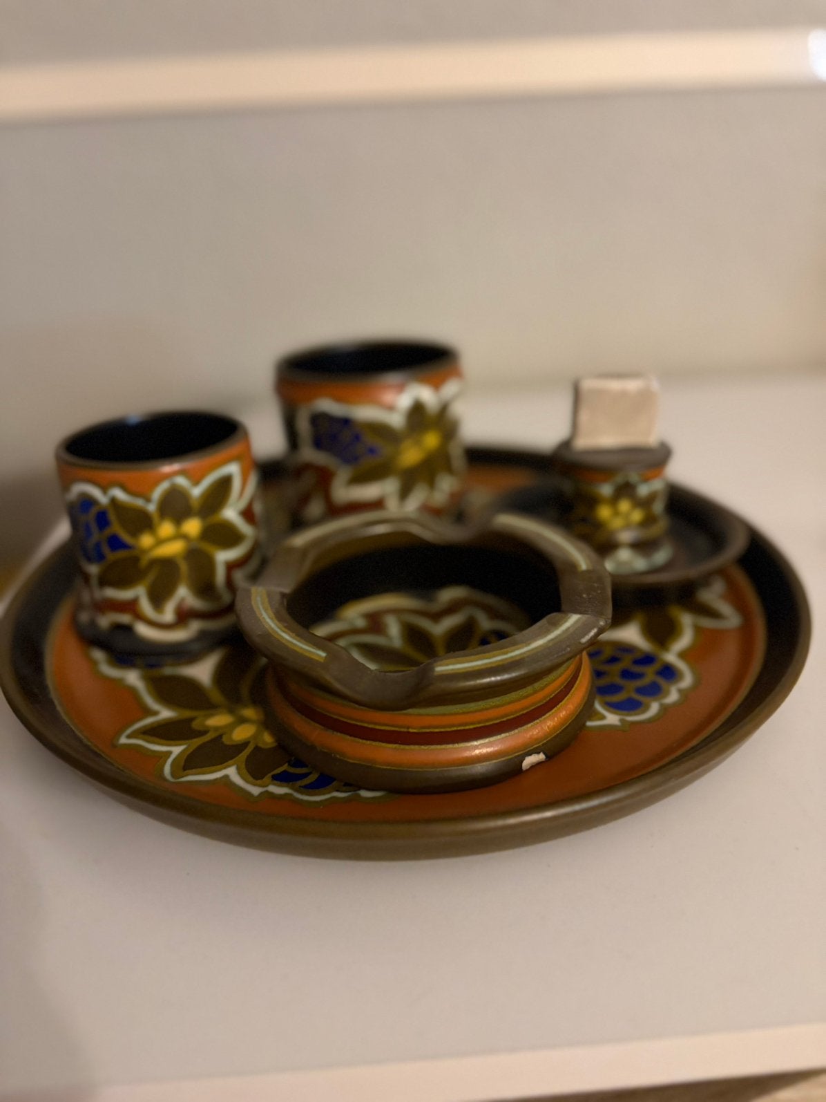 Prachtig gouds compleet rookstel, Ophalen of Verzenden