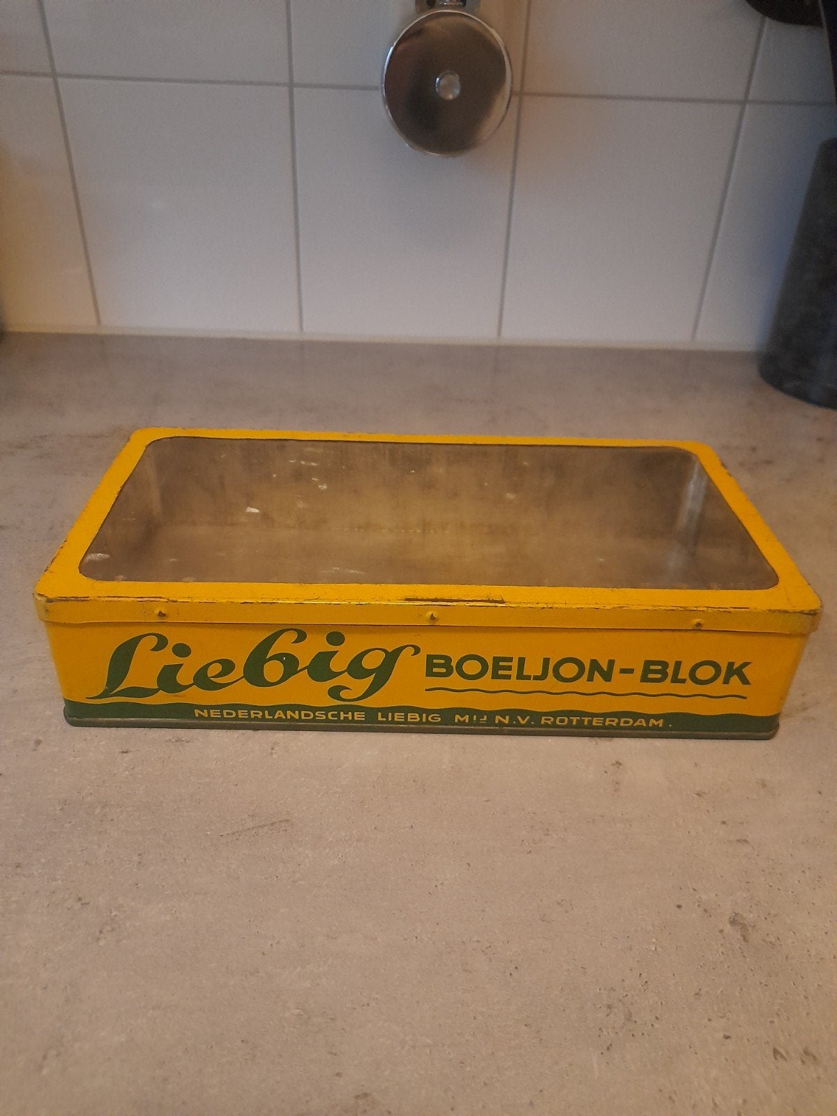 Antiek Liebig Boeljon - Blok blik., Ophalen of Verzenden, Gebruikt, Overige