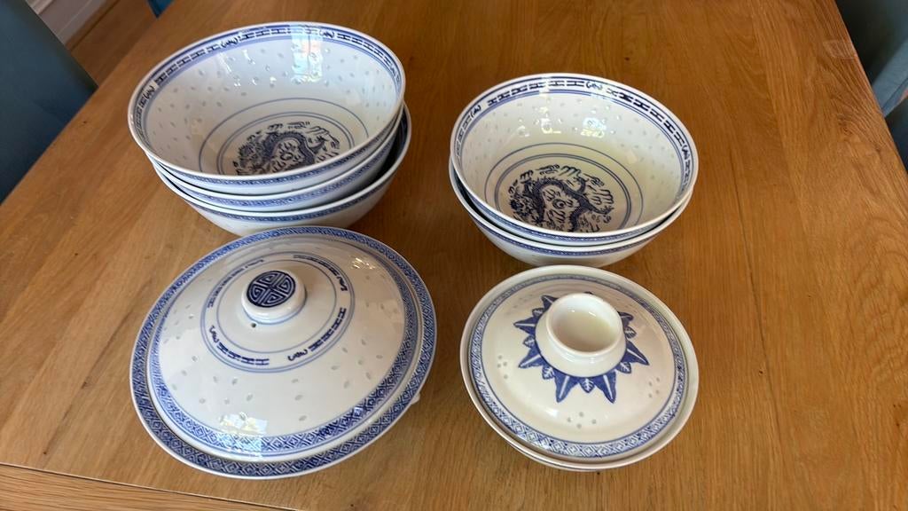 Chinees rijstkorrel servies schalen, Antiek en Kunst, Ophalen