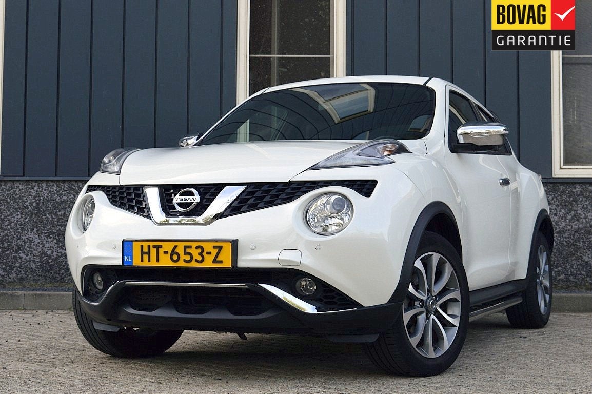 Nissan Juke 1.6 Tekna Rijklaarprijs-Garantie Panorama dak Le, 12 maanden, 4 cilinders, Bedrijf, Stoelverwarming