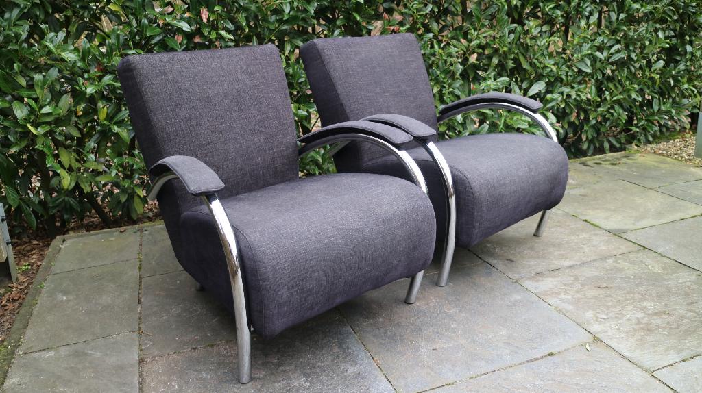Molinari Accademia fauteuils., Ophalen, Design fauteuils, Zo goed als nieuw, 50 tot 75 cm