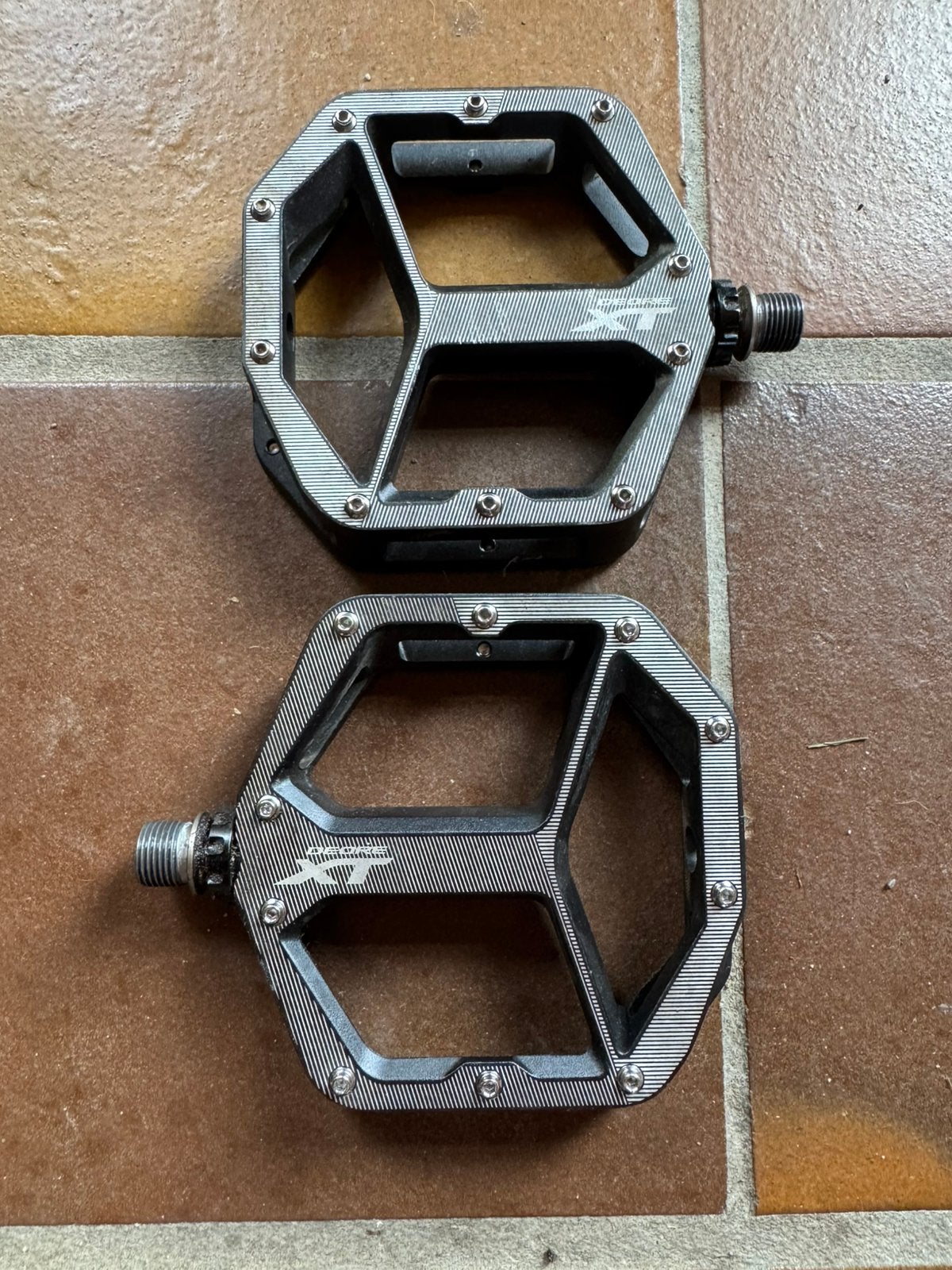 Shimano XT platform pedalen, Ophalen of Verzenden, Zo goed als nieuw, Toerfiets, Crankstel of Pedalen