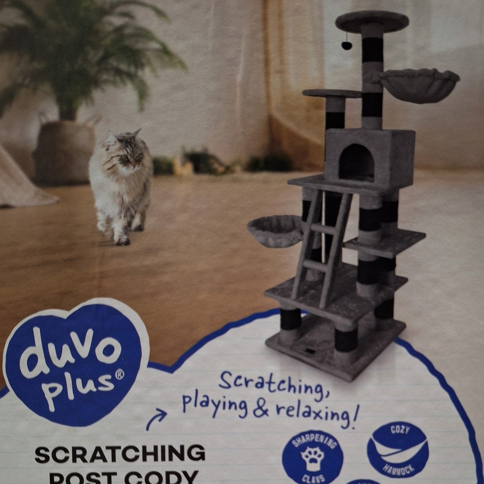 Duvo Plus krabpaal kat 185 cm hoog - Nieuw in doos!, Ophalen of Verzenden, Nieuw, Krabpaal