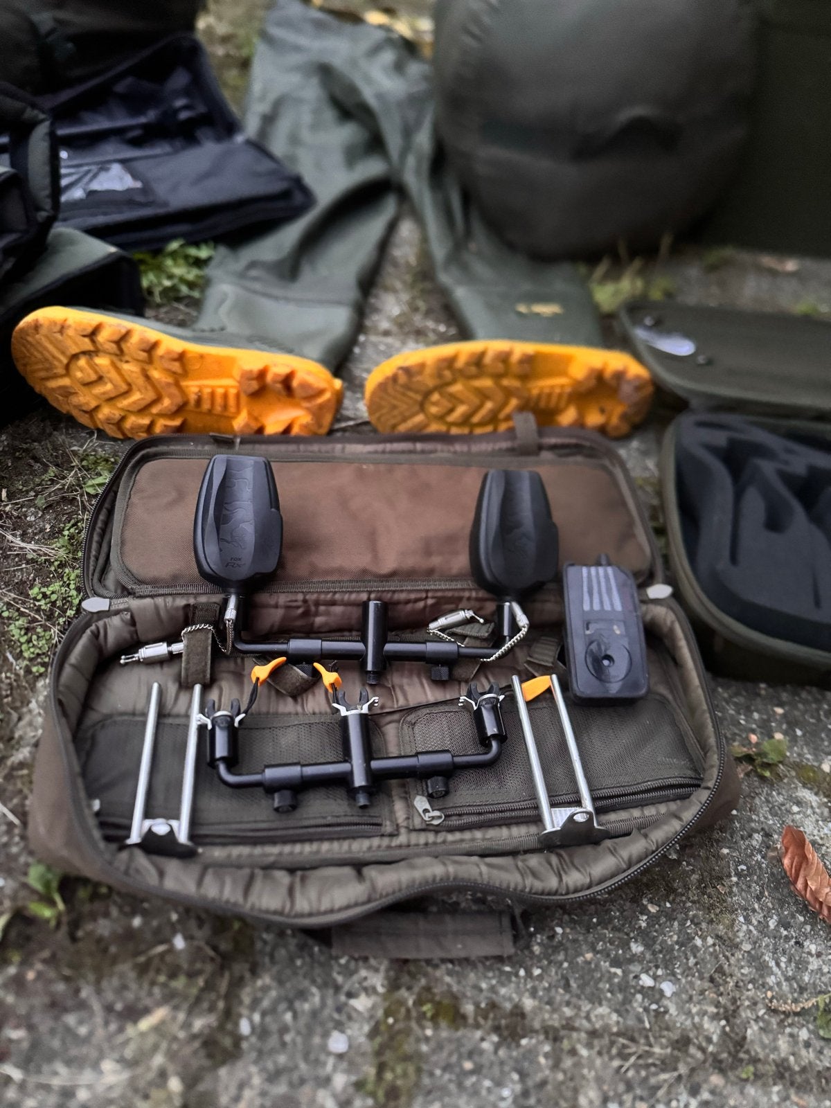 Fox RX 2+1 Set met Hardcase, Snag Ears en Bobbins, Ophalen of Verzenden, Zo goed als nieuw, Overige typen