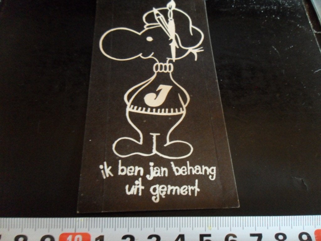 sticker strip ik ben jan behang uit gemert, Ophalen, Zo goed als nieuw