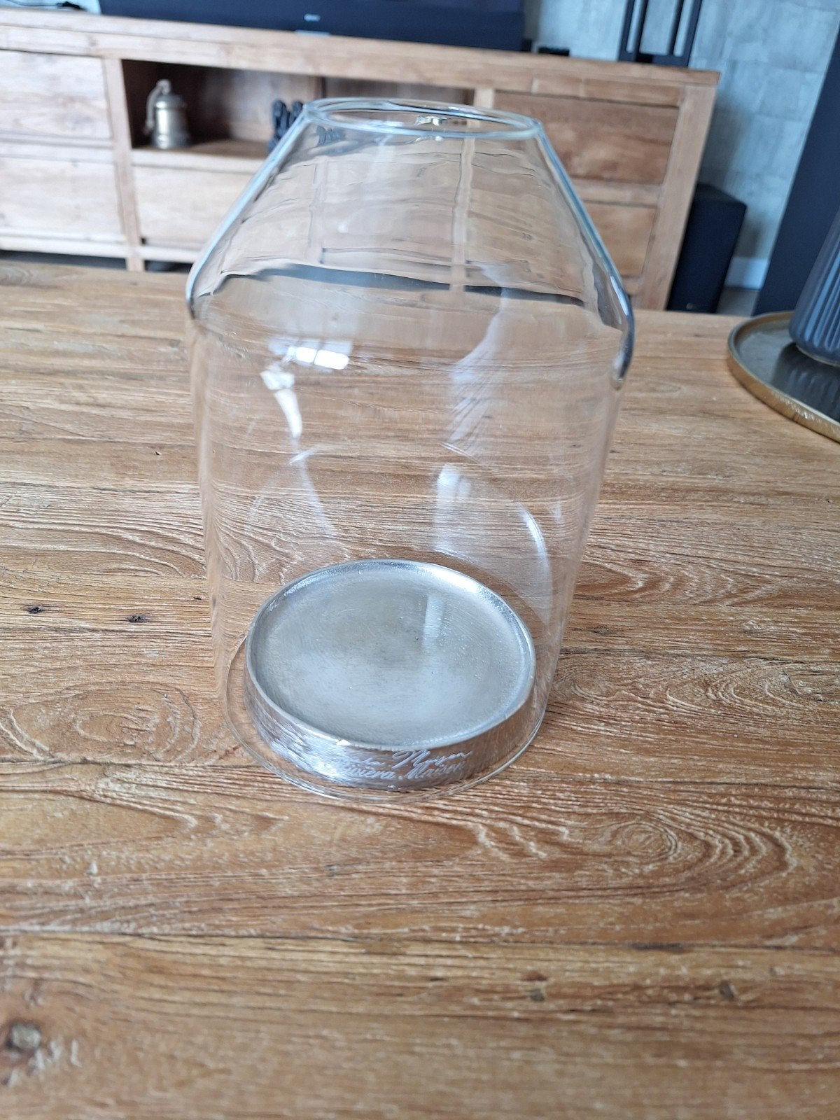 Riviera Maison Glazen Stolp 18 cm hoog NIEUW, Ophalen, Nieuw, 18 cm, Met voet