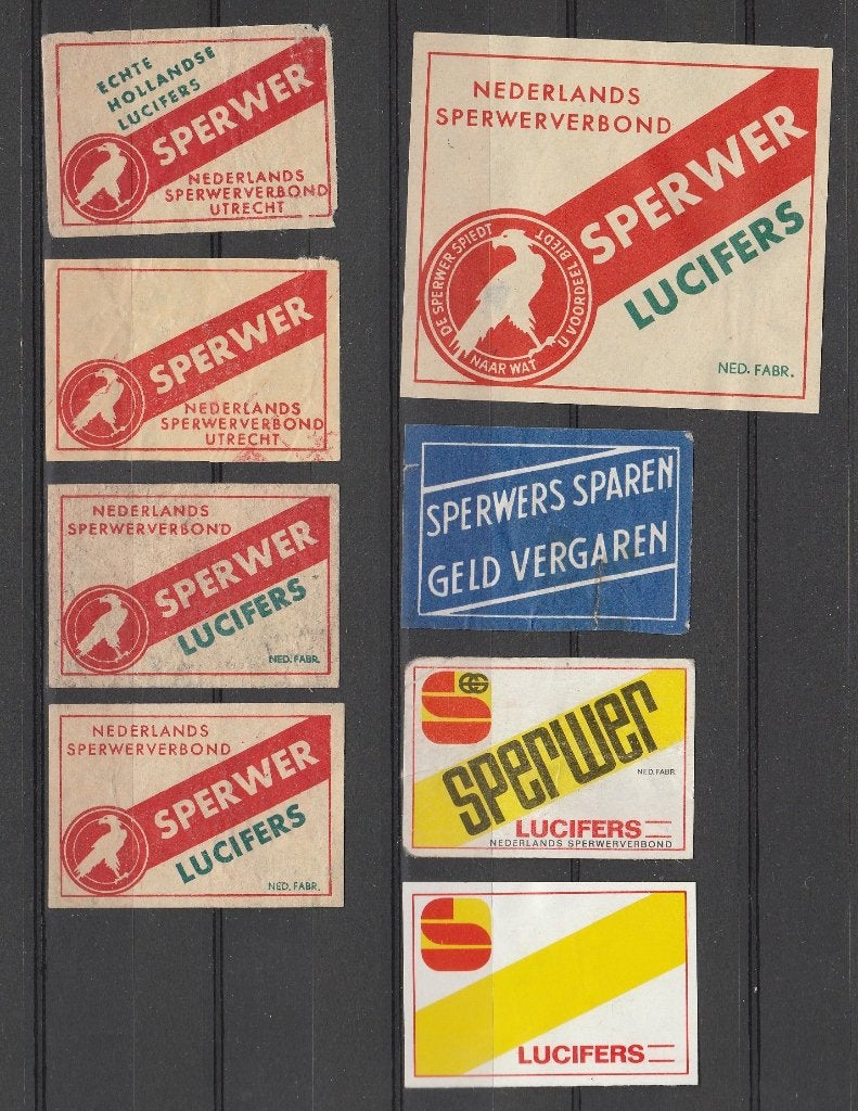 Lucifermerken,  Sperwer   (853), Ophalen of Verzenden, Gebruikt, Luciferdoosjes of -merken