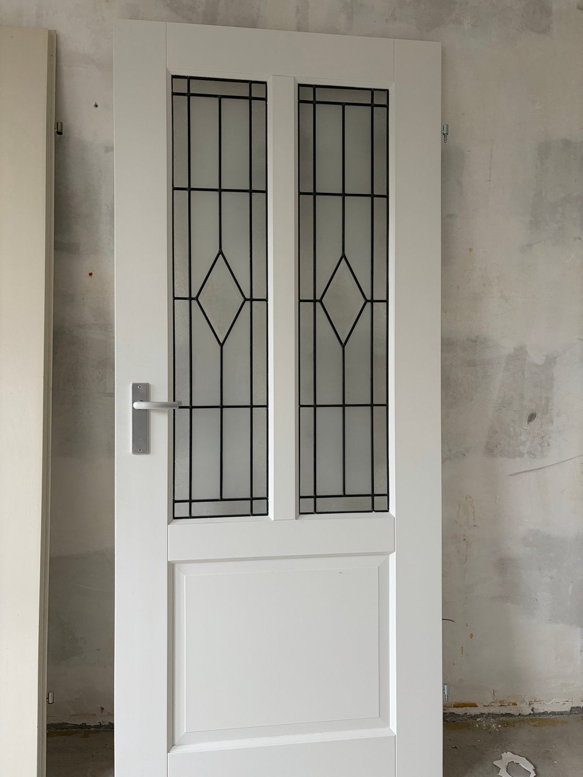 Opdek binnendeur met glas, 83x210 cm, Ophalen, Gebruikt, 80 tot 100 cm, Binnendeur