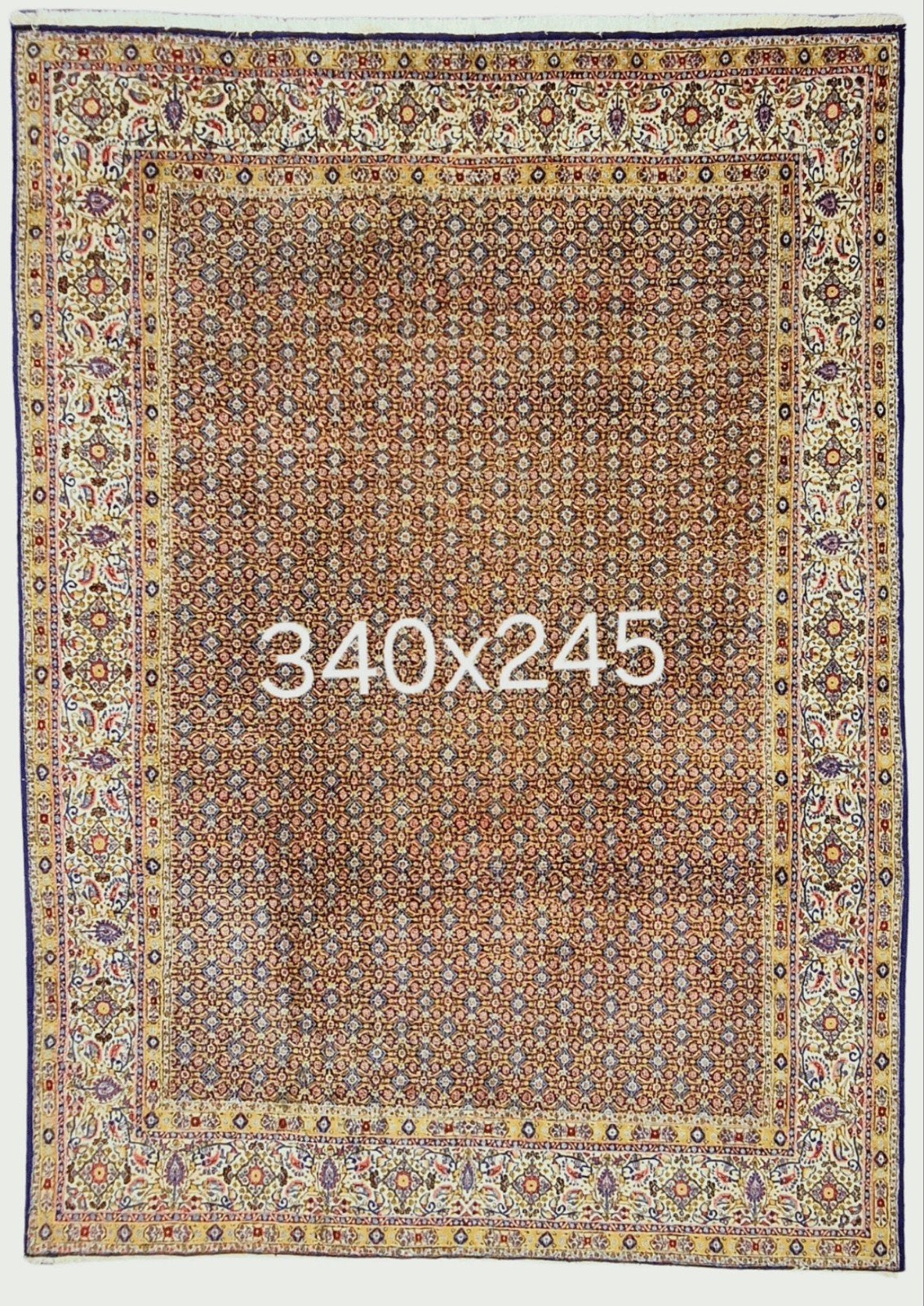 Groot Perzisch tapijt 340x250 wollen vloerkleed hndgeknoopt, Huis en Inrichting, 1185VB, Info@rugsandcarpets.nl, De handelmatschappij