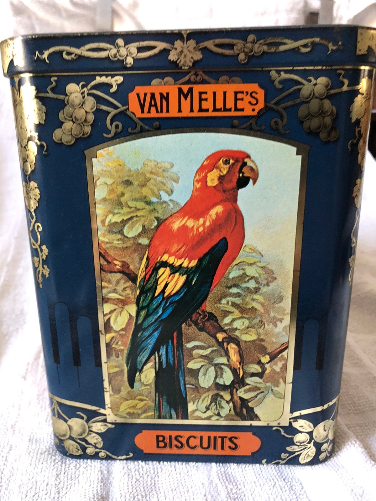 Oud koekblik  van Melle, Ophalen of Verzenden, Gebruikt, Koek(jes)