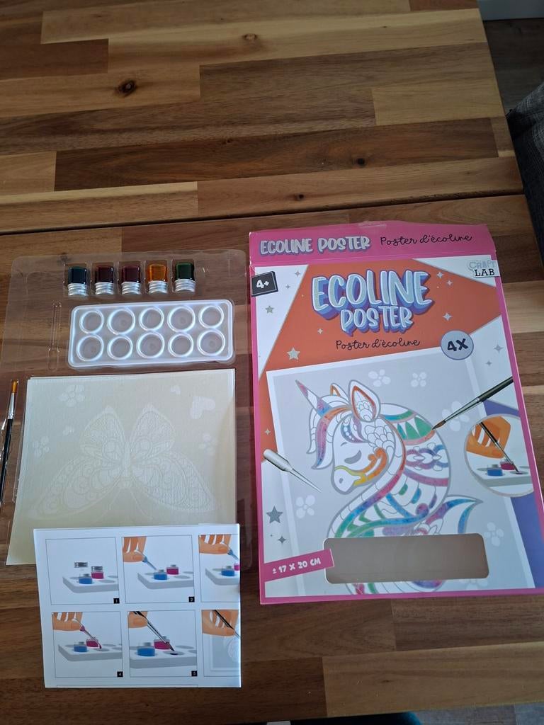 Ecoline Poster Eenhoorn Schilderset - Nieuw. Alleen ophalen, Hobby en Vrije tijd, Ophalen, Nieuw