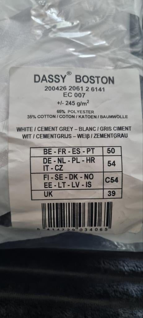 Dassy Boston Werkbroek - Nieuw met labels, Maat 52/54 (L), Dassy, Wit, Nieuw