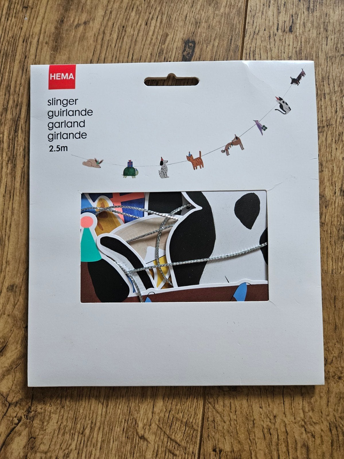HEMA feest slinger met dieren. NIEUW, Ophalen of Verzenden, Nieuw, Versiering