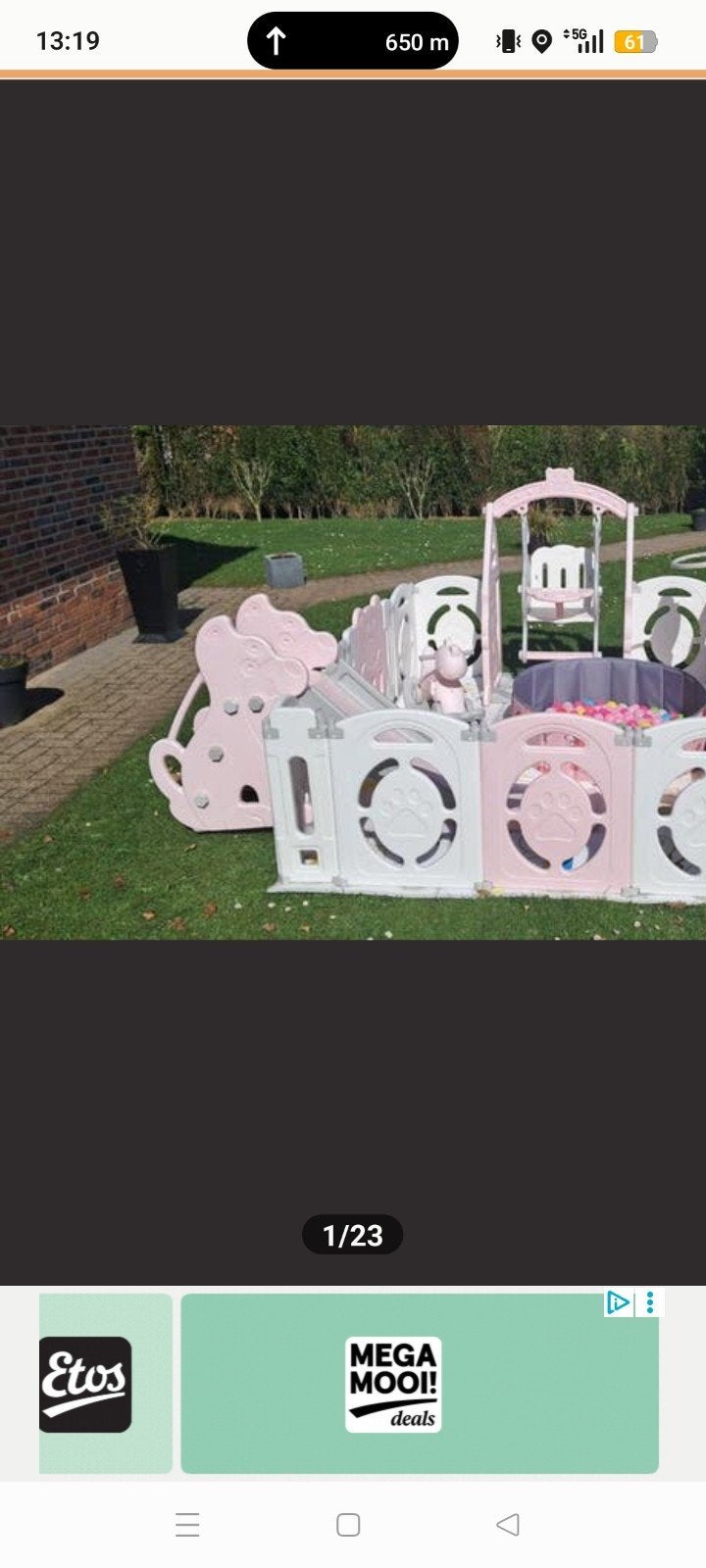 Grondbox baby xxl 3x2,5, Kinderen en Baby's, Boxen, Zo goed als nieuw, Vierkant, Ophalen
