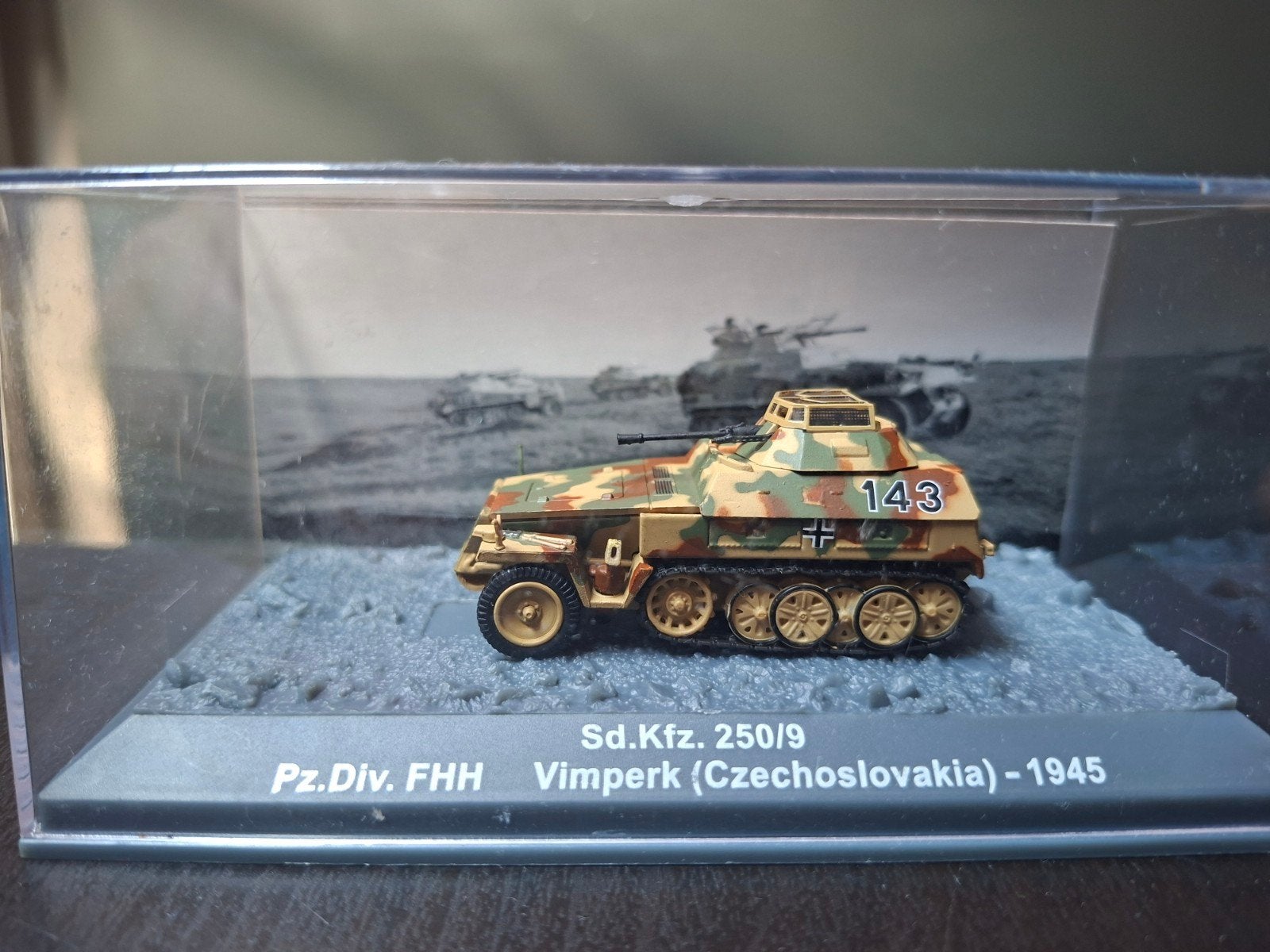 Sd.Kfz. 250/9 Pz.Div. FHH Vimperk (Tsjechoslowakije) - 1945, Overige merken, Ophalen of Verzenden, Zo goed als nieuw, Tank