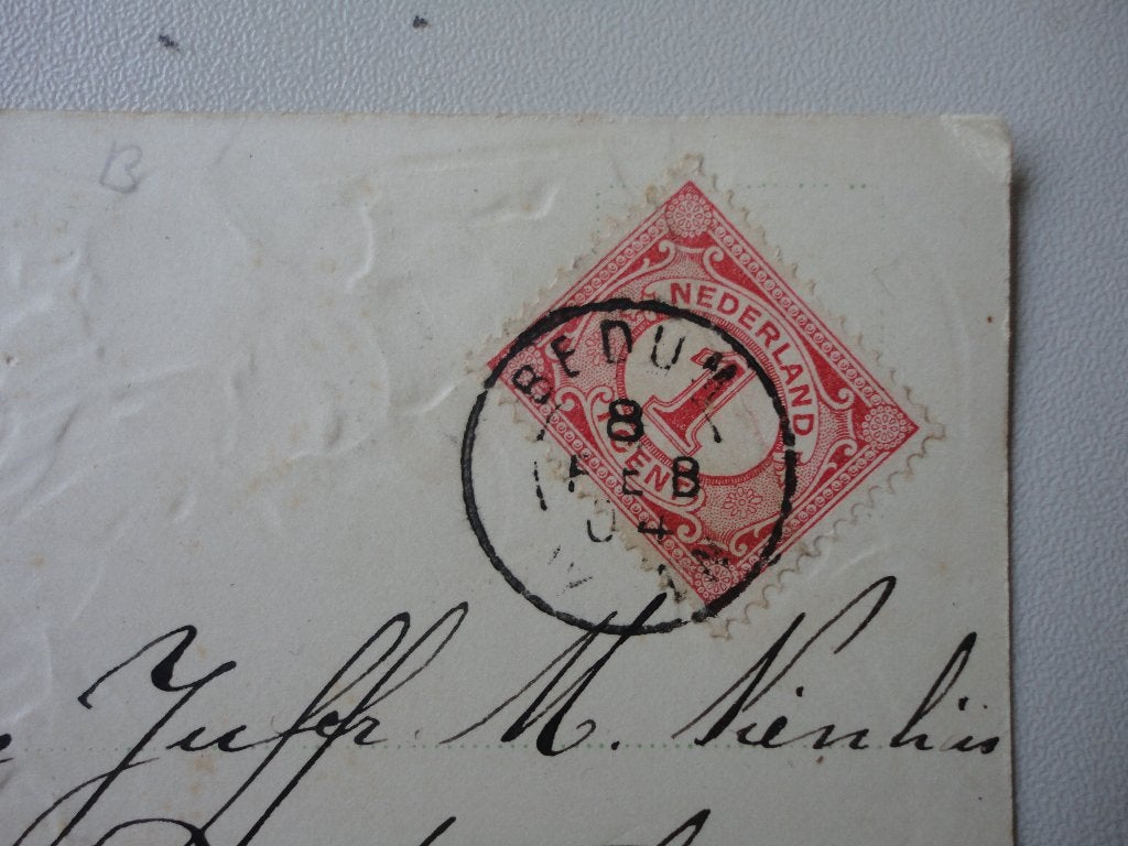 Drie ansichten Groningen kleinrondstempels, Ophalen of Verzenden, Briefkaart