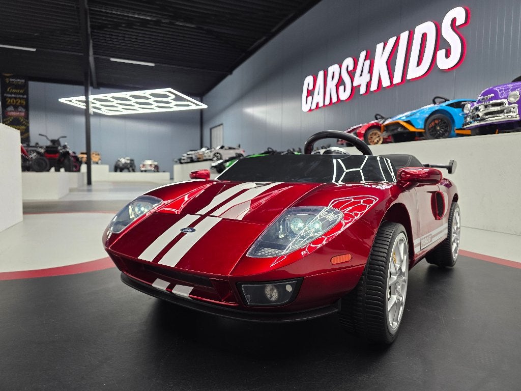 Kinderauto Ford GT - 2 pers. - 24 volt - leren zit - met RC