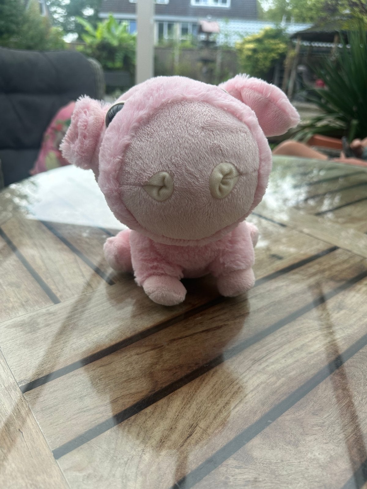 Roze Big Headz knuffel varken, Overige merken, Overige karakters, Overige typen, Ophalen of Verzenden