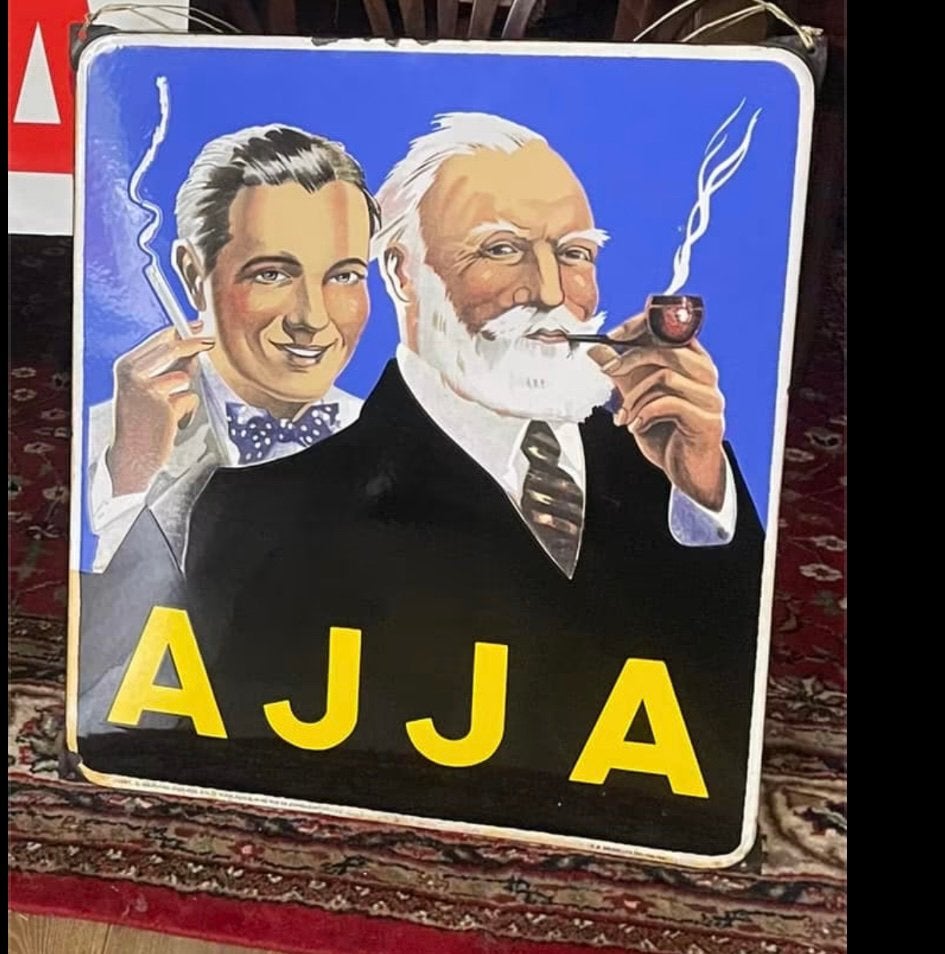 Ajja emaille reclamebord, Verzamelen, Ophalen of Verzenden, Zo goed als nieuw, Reclamebord