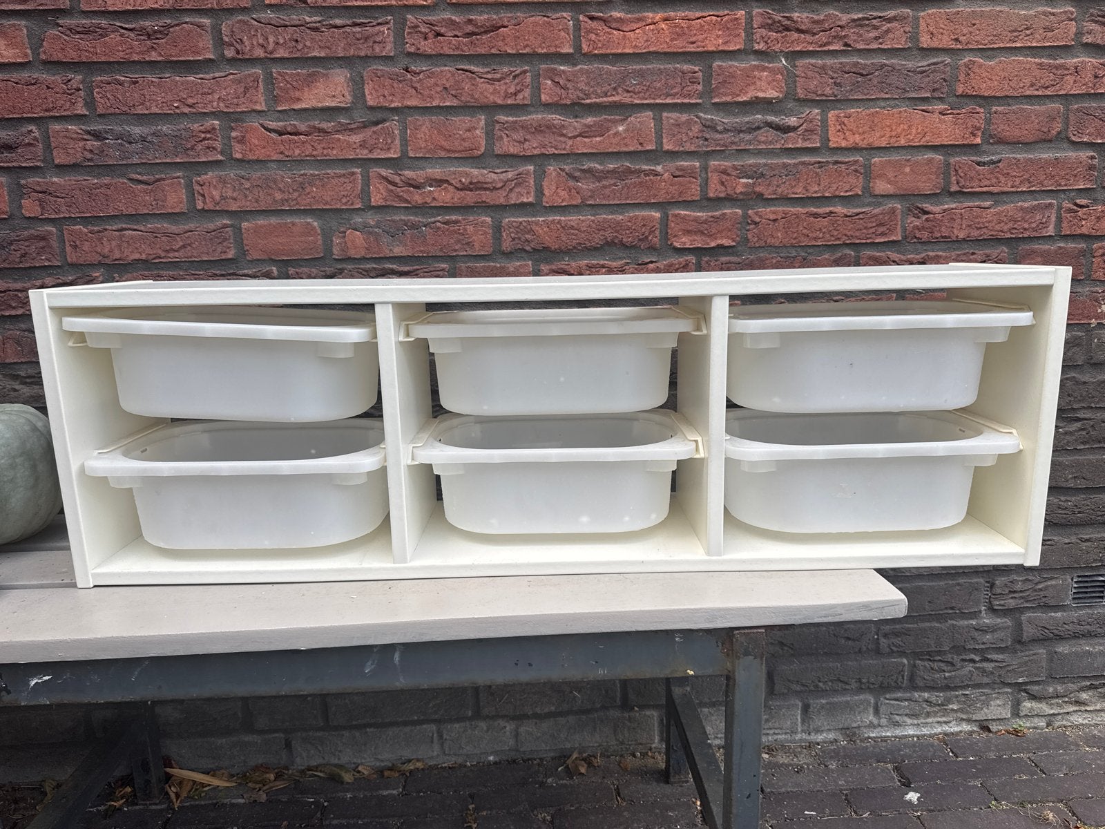 IKEA Trofast wandopbergkast wit met bakjes, Ophalen, Gebruikt, Kast