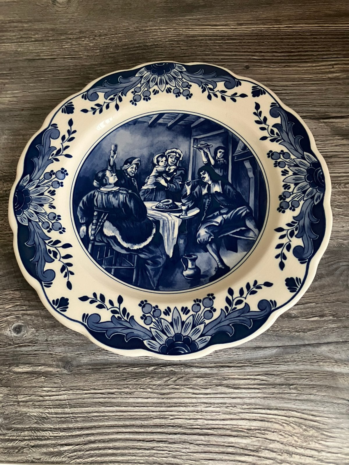 Delfts blauw wandbord merk Regina no 436, Ophalen of Verzenden