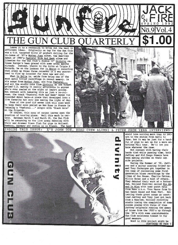 5x gunfire - the gun club quarterly - fanzine - ZELDZAAM, Cd's en Dvd's, Verzenden, Gebruikt, Overige formaten, Overige genres