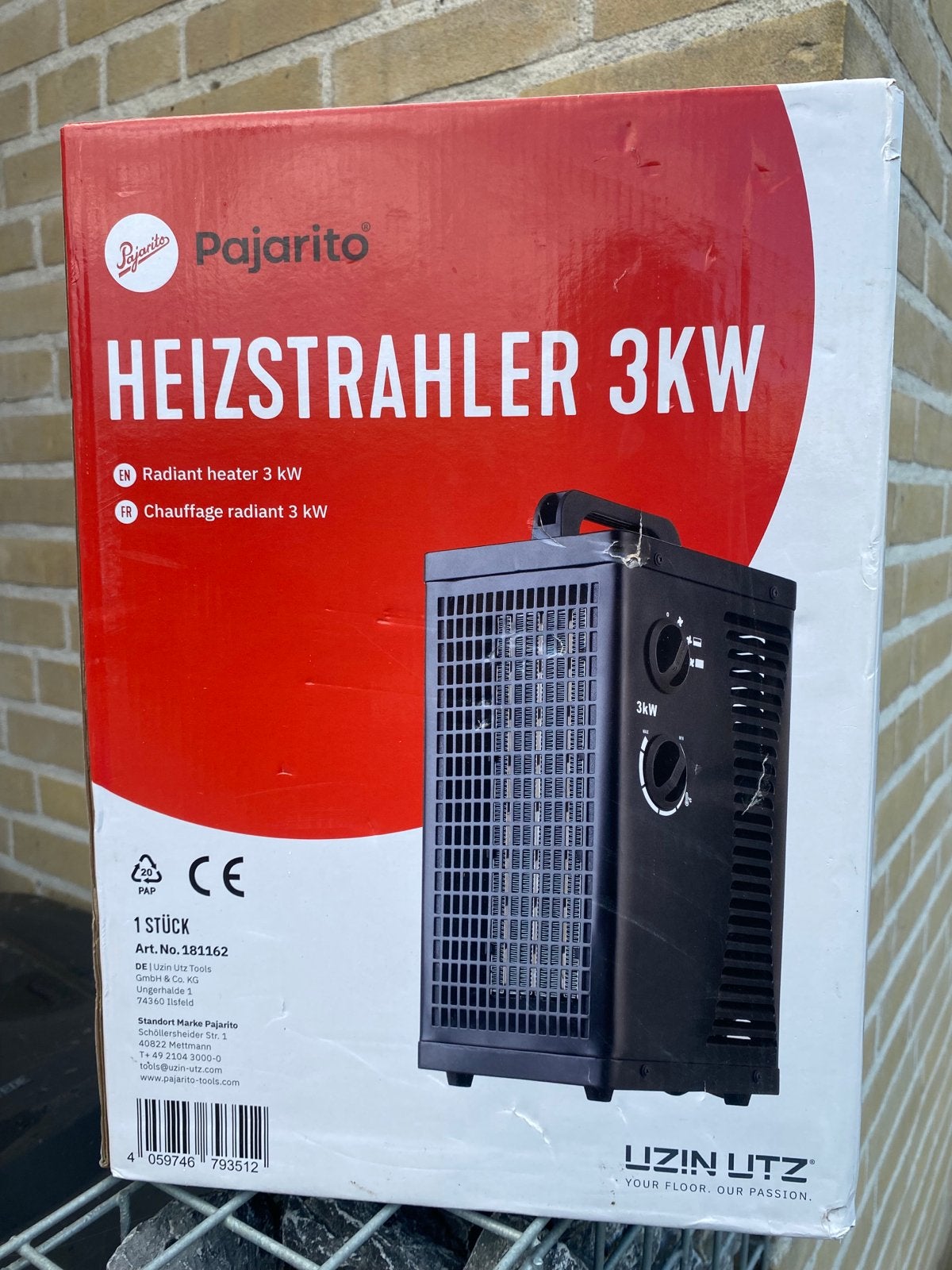 Pajarito Heizstrahler 3KW Nieuw in doos elektrische  kachel, Ophalen of Verzenden, Nieuw, 800 watt of meer, Kachel