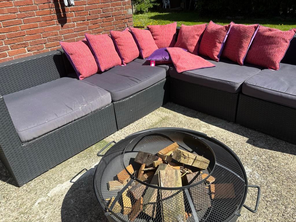 9x nieuwe Magenta kussens + 2 losse hoezen loungeset, Huis en Inrichting, Woonaccessoires | Kussens, Ophalen of Verzenden, Nieuw