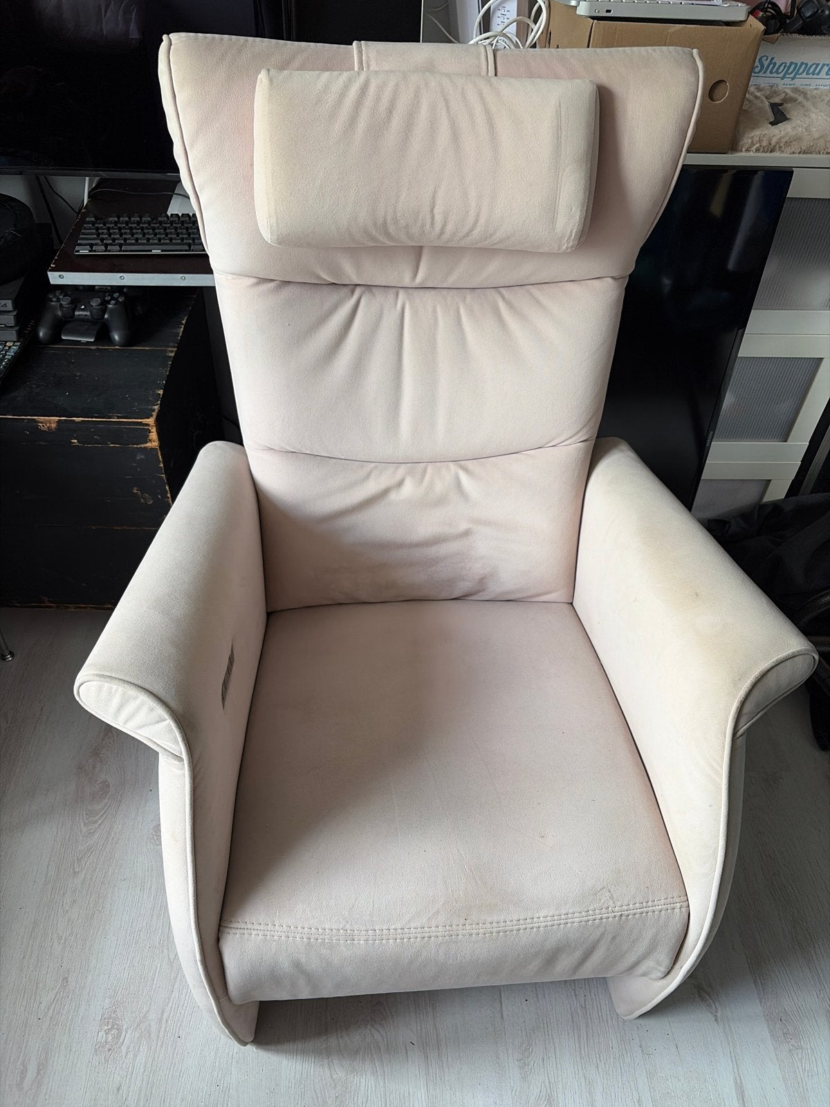 Prominent Relaxfauteuil op accu - ideaal voor kleinere mense, Huis en Inrichting, Fauteuils, Ophalen, Minder dan 50 cm, Gebruikt