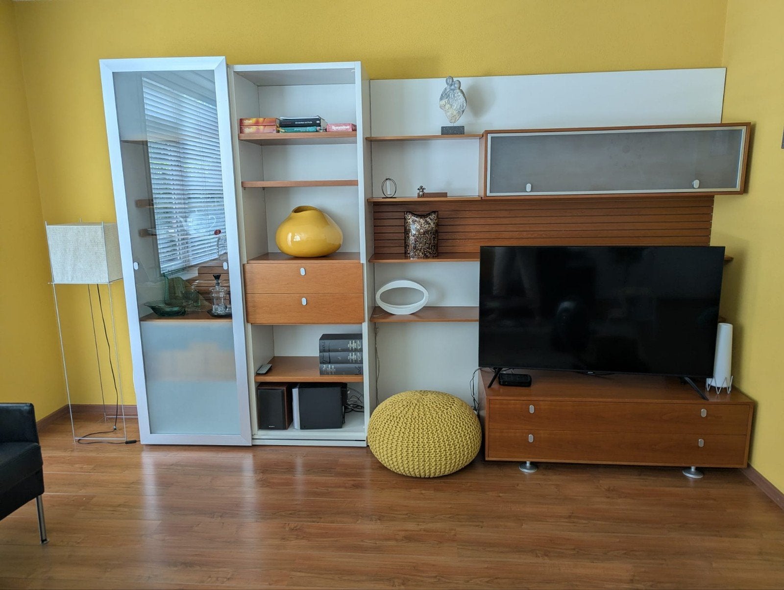 Modern wandmeubel met opbergruimte en tv-meubel, Ophalen, 250 tot 300 cm, Gebruikt, Met deur(en)