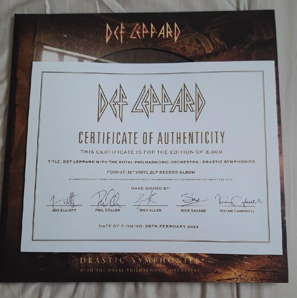 Def Leppard gesigneerd picture disc | signed, Ophalen, Foto of Kaart, Gesigneerd