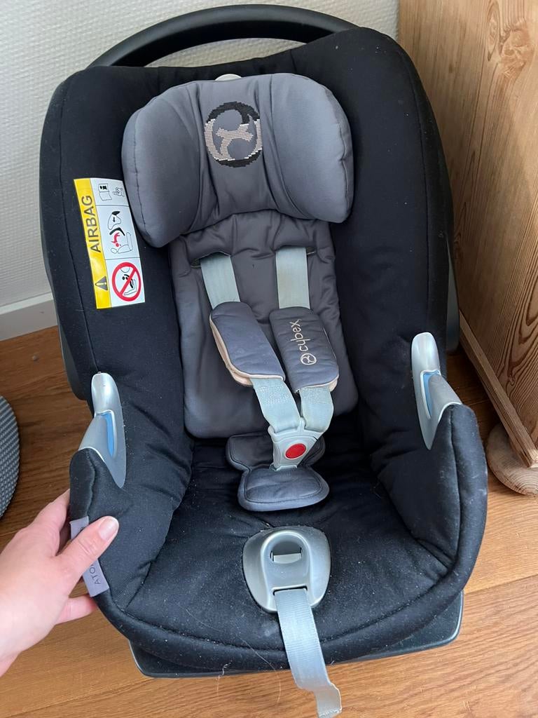 Cybex Aton Q I-size autostoel met base!, Gebruikt, Zijbescherming, Isofix, 0 t/m 13 kg
