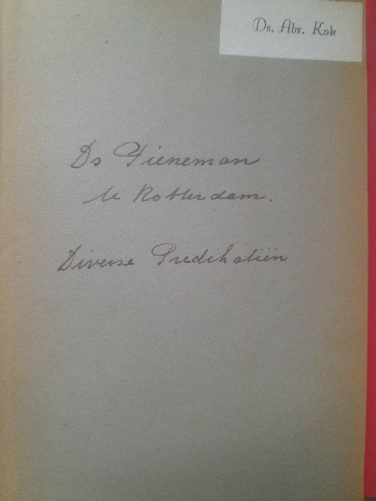 Preken Ds Pieneman, Ophalen of Verzenden, Gelezen