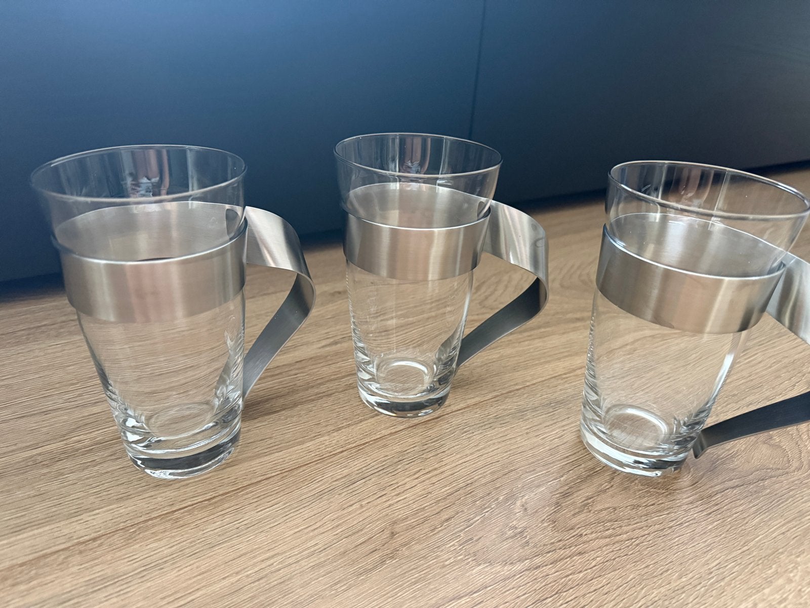 3 latte macchiato glazen van villory boch, Zilver, Ophalen of Verzenden, Zo goed als nieuw, Glas