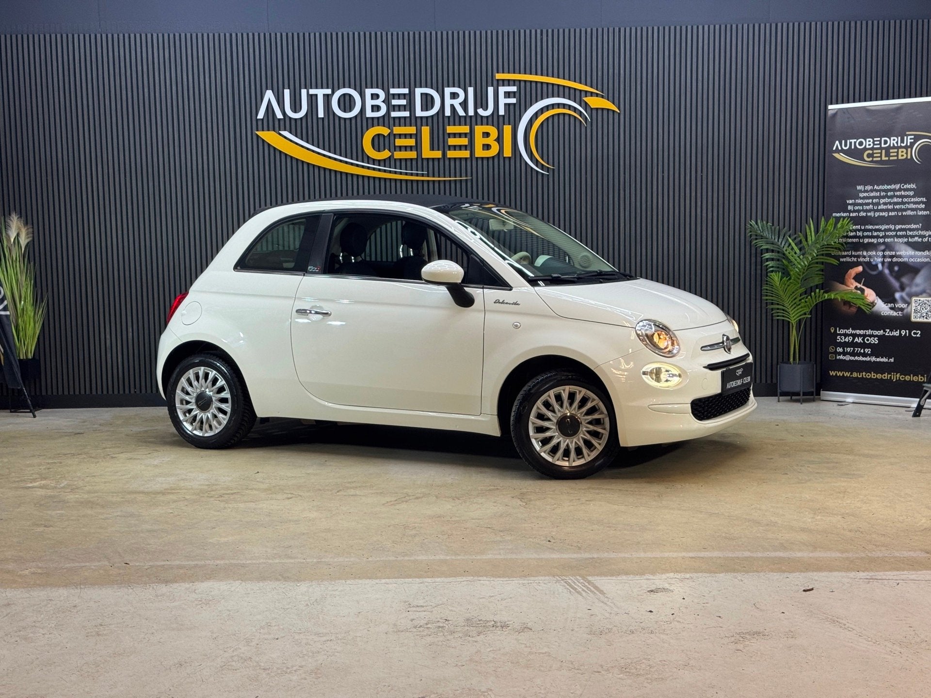 Fiat 500 C 1.0 Hybrid Dolcevita 2023 WIT CABRIO|CARPLAY, Voorwielaandrijving, Gebruikt, Cabriolet, 4 stoelen