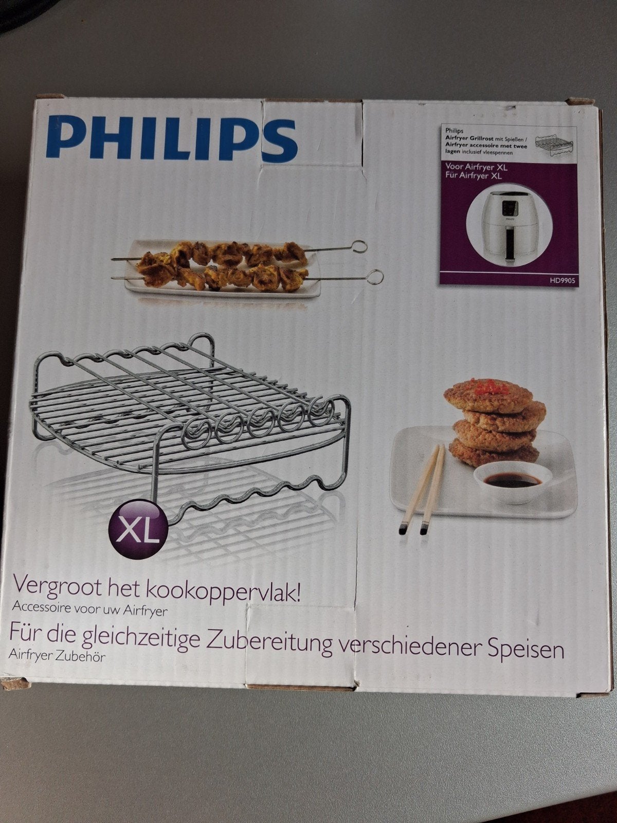 Philips Airfryer XL accessoires - Grillrek en Spiesjes, Ophalen of Verzenden, Nieuw