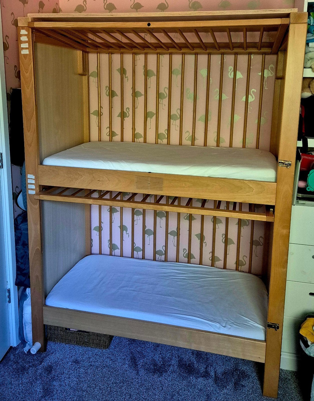 Schilte Dubbel Ledikant - Stapelbed voor Kinderen, Ophalen, Tweepersoons, Stapelbed