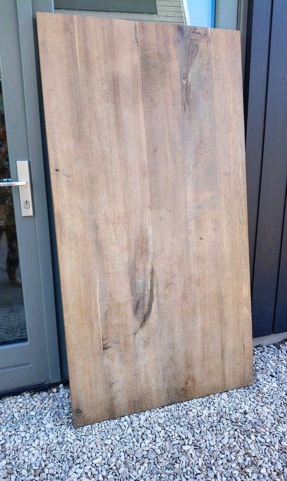 Massief eikenhouten tafelblad (180 x 95 x 5 cm), Ophalen, Gebruikt, 50 tot 100 cm, 150 tot 200 cm
