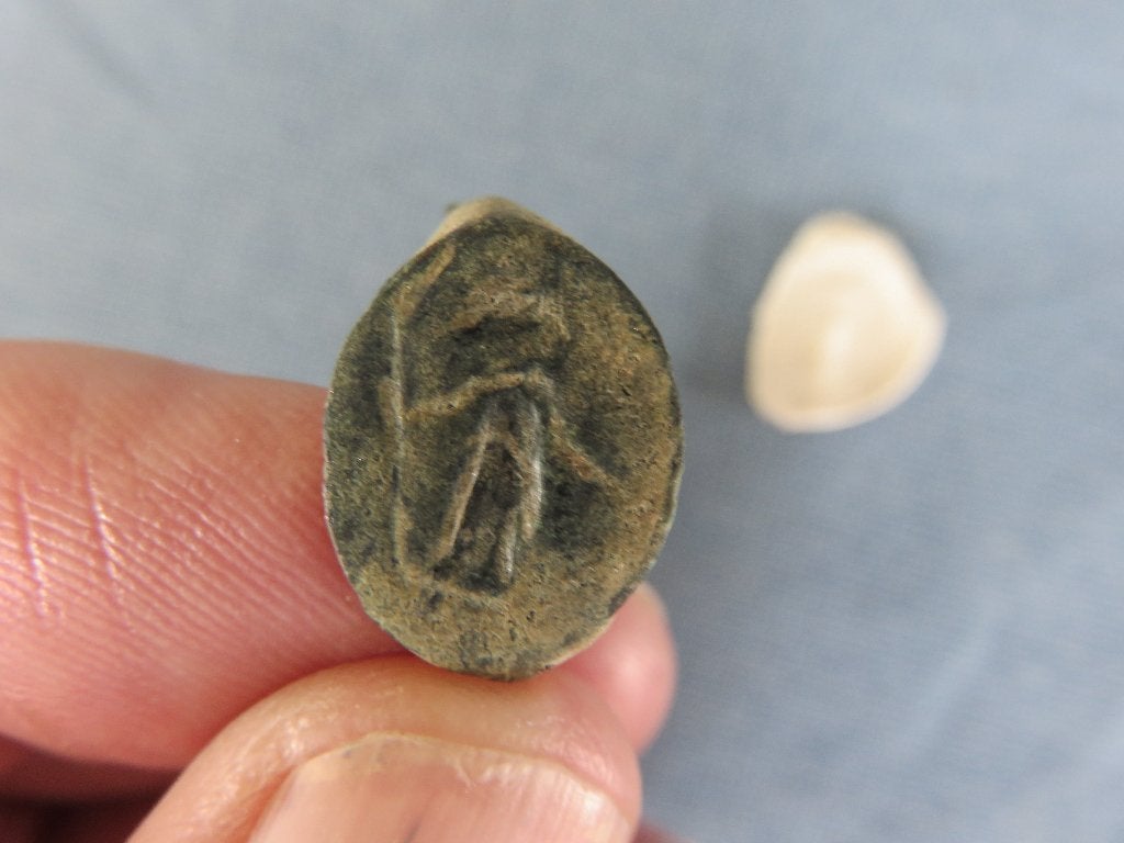 Romeinse rijk – zegel ring - 1e - 2e eeuw A.D. - bodemvondst, Sieraden, Tassen en Uiterlijk, Ophalen of Verzenden, Brons, Ring