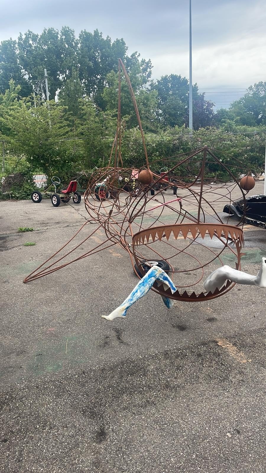 Groot metalen haai frame (7.5m) - Kunst/Decoratie, Ophalen
