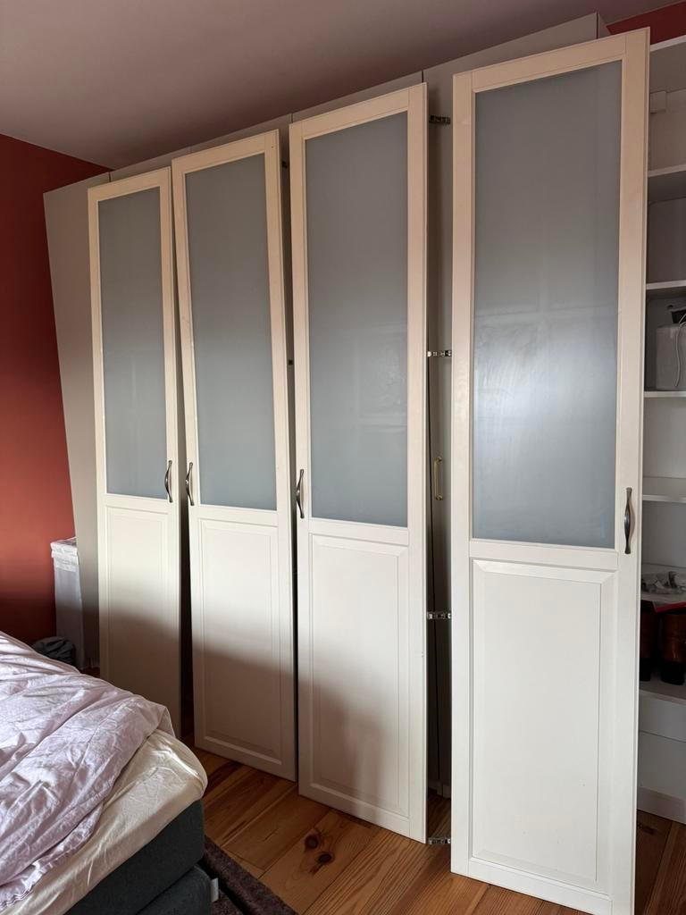 4x IKEA pax kastdeur, Ophalen, 200 cm of meer, 50 tot 100 cm, Glas