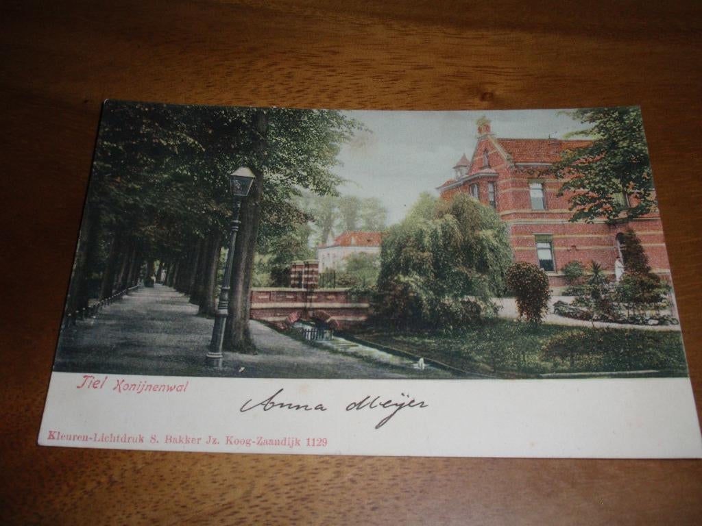 Tiel Konijnenwal, Verzamelen, Ansichtkaarten | Nederland, Verzenden, Voor 1920, Gelopen, Gelderland