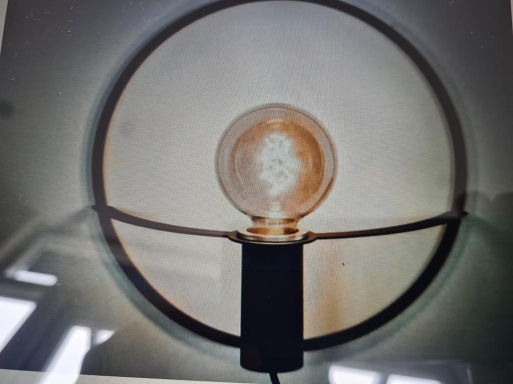 Zwarte metalen wandlamp - diameter 40 cm - zonder lamp, Ophalen of Verzenden, Zo goed als nieuw