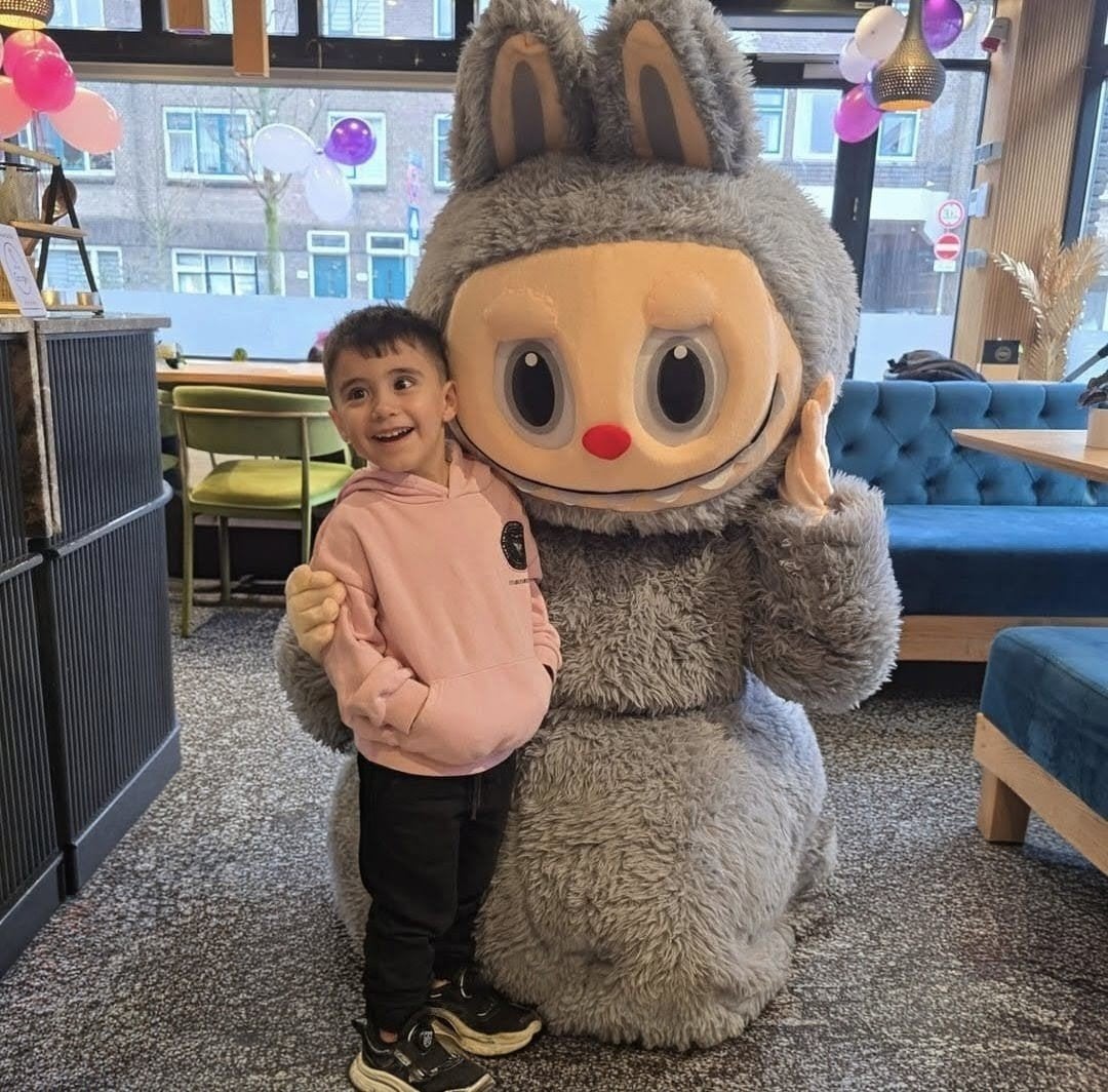 Labubu te huur met en zonder acteur - kinderfeestje, Ophalen of Verzenden