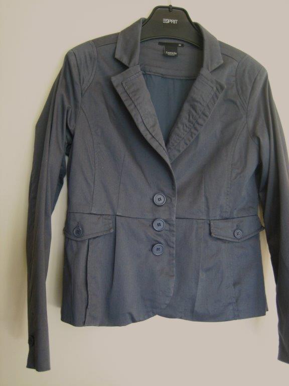 Zeer mooi blauwgrijs colbertjasje ZAATXCHI 44 snazzeys, Zaatxchi, Verzenden, Maat 42/44 (L), Nieuw