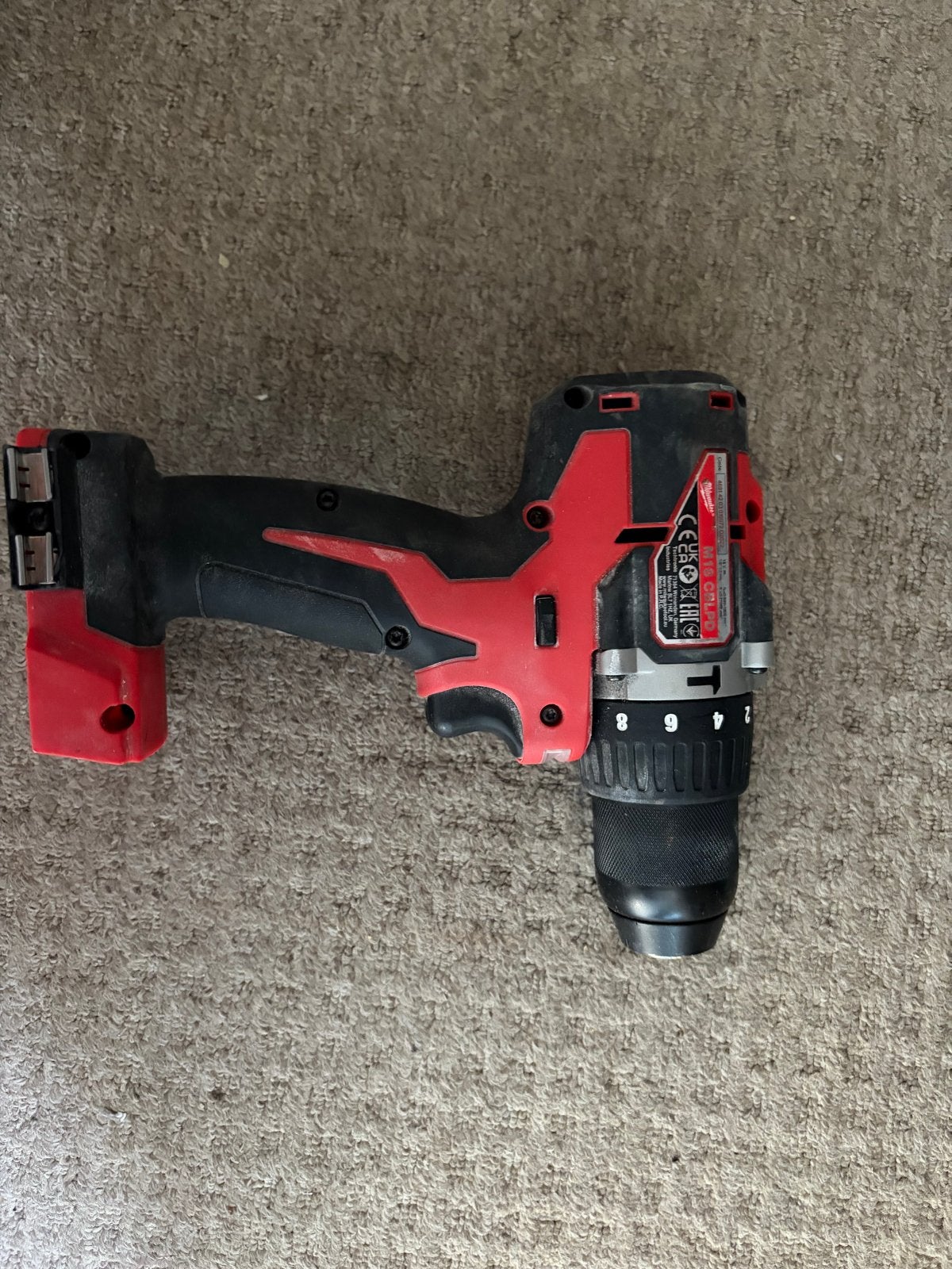 Milwaukee M18 Boor-/Schroefmachine (Gebruikt), Variabele snelheid, Ophalen of Verzenden, Boor- en Schroefmachine, Gebruikt